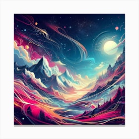 Psychedelic Landscape Canvas Print