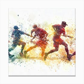 Field Hockey Players Canvas Print