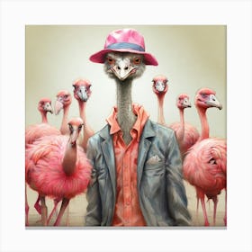 Ostriches 4 Canvas Print