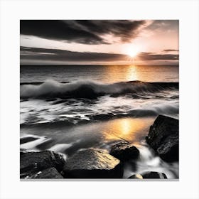 Sunset At The Beach 473 Canvas Print