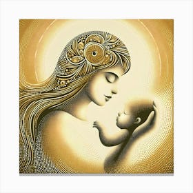 Mother And Child 8 Canvas Print