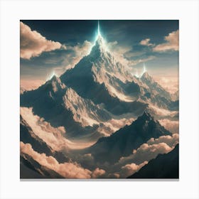 Mountain In The Clouds 6 Canvas Print