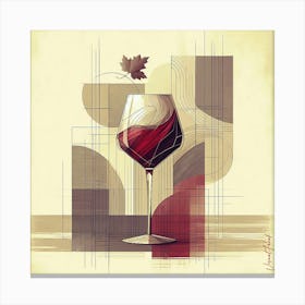 A Glass Of Red Wine Abstract 2. Canvas Print