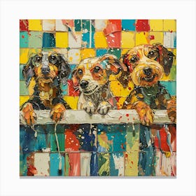 Three Dogs Canvas Print