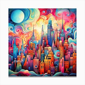 Colorful Cityscape Canvas Print