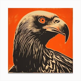 Retro Bird Lithograph Vulture 1 Canvas Print