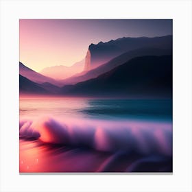 Sunset In The Mountains Canvas Print