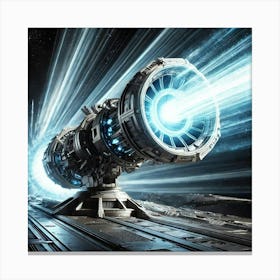 Energy Cannon Focused Representation Converted Canvas Print