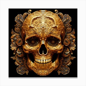 Gold Skull 1 Canvas Print