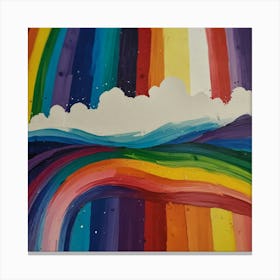 Default Create Unique Design Of Rainbow Art Painting 1 Canvas Print