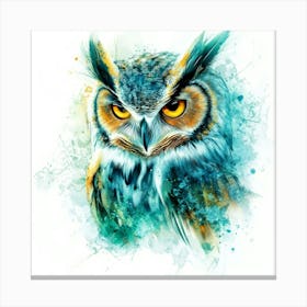 Owl Painting.Generated AI. Wall Art Print Canvas Print