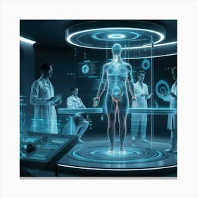 Futuristic Medical Hologram Canvas Print