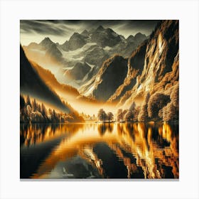 Sunrise Over Lake 21 Canvas Print