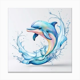 Cute dolphin Canvas Print