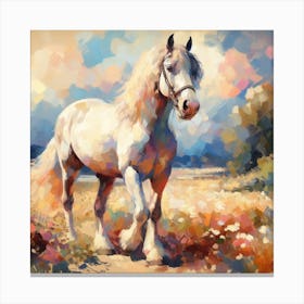 Horse In The Field Canvas Print