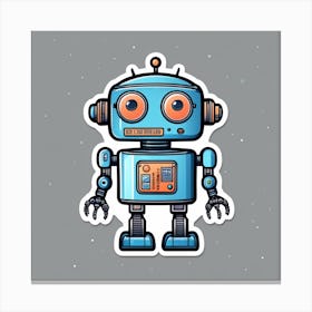 Robot Sticker 1 Canvas Print
