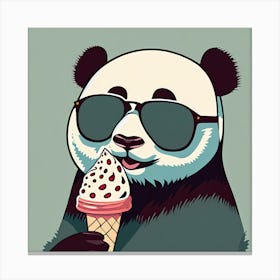 Panda Ice Cream Canvas Print