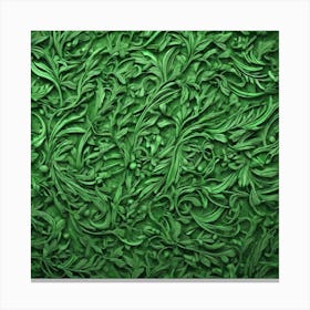 Abstract Green Leaves Background Canvas Print