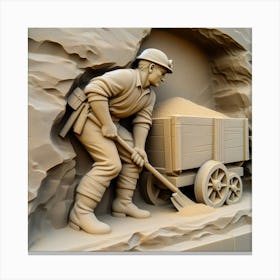 Sandstone Miner Canvas Print