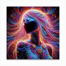 Colorful woman 11 Canvas Print