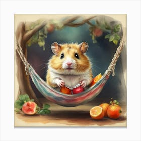 Hamster In Hammock 1 Canvas Print