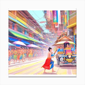 Thailand Street Scene 6 Canvas Print