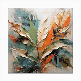 Abstraction with tropical leaf 2 Canvas Print