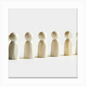 White People In A Row Canvas Print