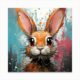 Rabbit Splatter Canvas Print