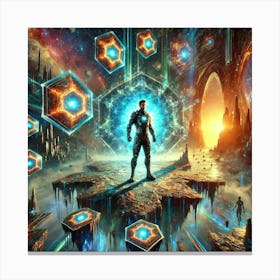 A Surreal Sci Fi Scene Featuring Ember Sage Showca Canvas Print