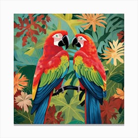 Bird In Nature Macaw 3 Canvas Print