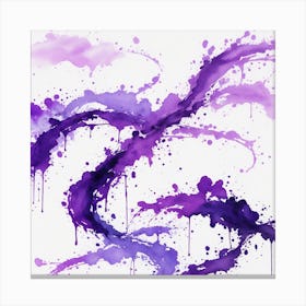 Purple Splatters Canvas Print