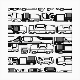 Pixel Cars Canvas Print