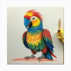 Colorful Parrot 46 Canvas Print