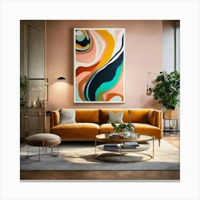A Photo Of A Large Canvas Painting Canvas Print