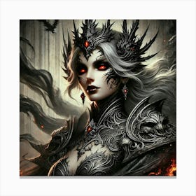 Queen Sorath Portrait Converted Canvas Print