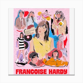 Francoise Hardy Poster Canvas Print