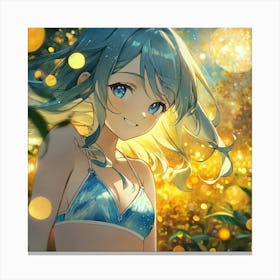 Anime Girl In Bikini kl Canvas Print