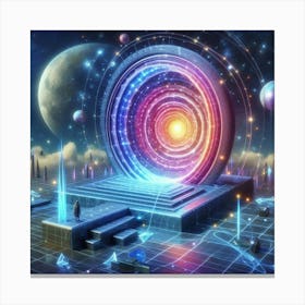 Futuristic Space Canvas Print