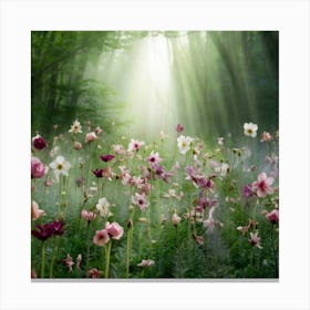 Anemones In The Forest Canvas Print