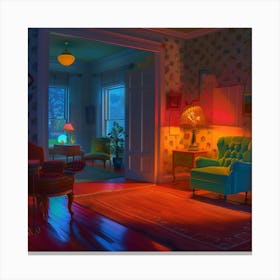 Room With A Lamp Canvas Print