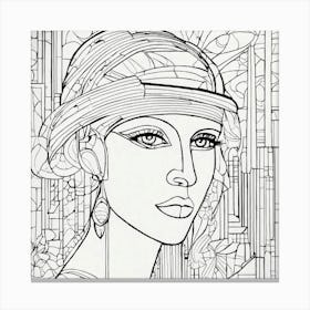 Woman In A Hat Canvas Print