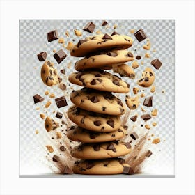 Chocolate Chip Cookie Explosion 1 Canvas Print