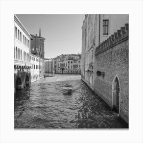 Canals of Venice, Italy | Black And White Photography Art Print Canvas Print