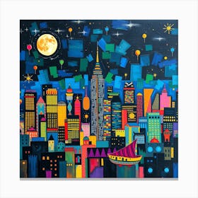 City Skyline 2 Canvas Print