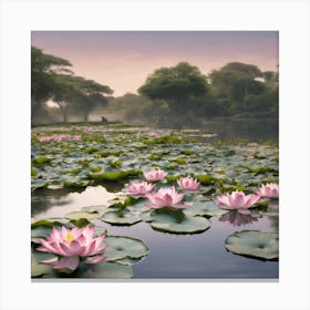 Sacred Egyptian Lotus 555 Canvas Print