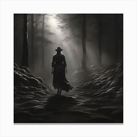 Woman In The Woods Canvas Print