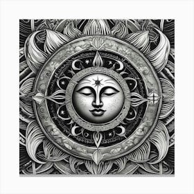 Sun Face Canvas Print