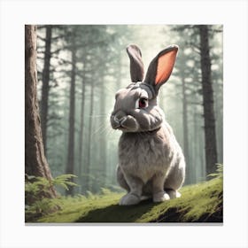 Rabbit In The Woods 3 Canvas Print