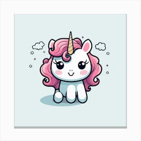 Cute Unicorn 728 Canvas Print